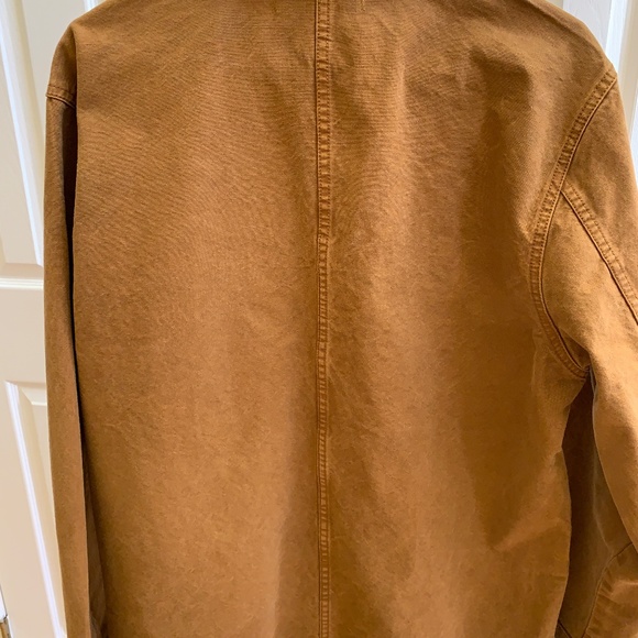 Madewell Men's Garment Dyed Canvas Chore Coat Amber Color Size Medium - Picture 5 of 10